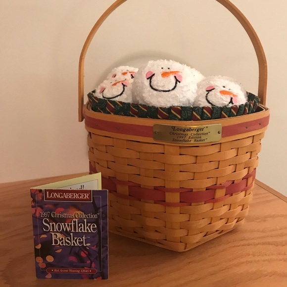 1997 Christmas Snowflake Longaberger basket - Picture 1 of 3